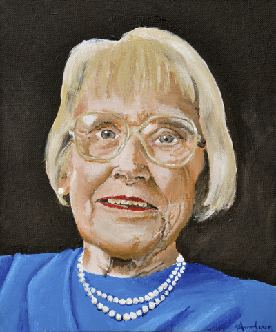 Grandmother acrylic painting