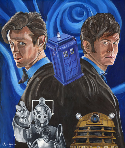 Doctor Who acrylic painting