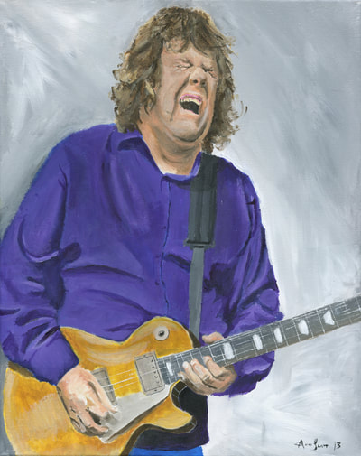 Gary Moore singer acrylic painting
