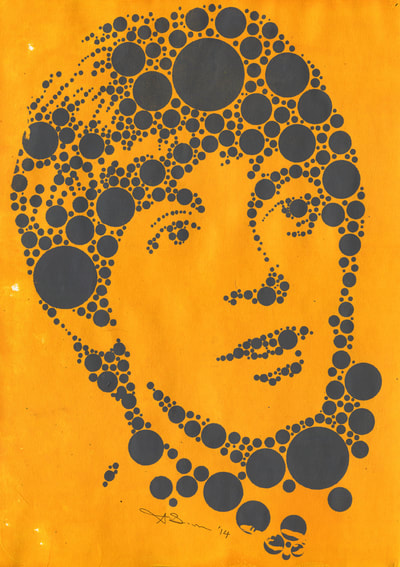 Paul McCartney polka dot screen print